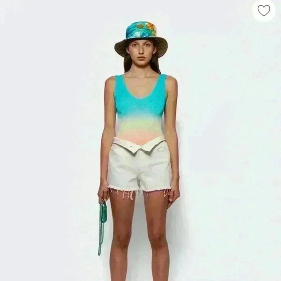 NWT Bound by Bond-Eye Mara One-Piece Swimsuit SM turquoise yellow orange - Picture 4 of 6